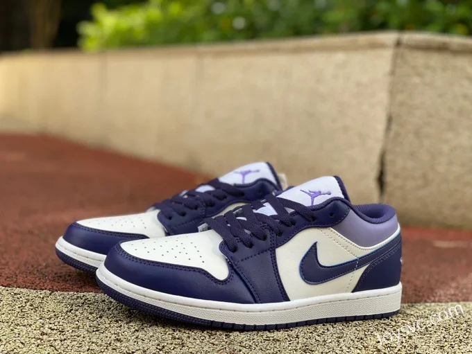 Air Jordan 1 Low 553558515 White Purple Retro