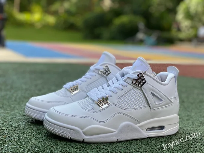 Air Jordan 4 Pure Money 408452-100 White Silver