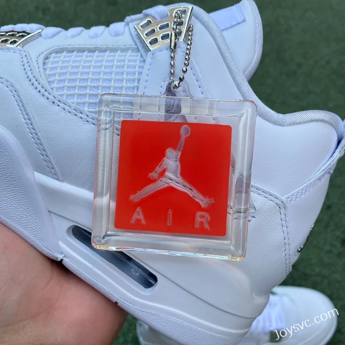 Air Jordan 4 Pure Money 408452-100 White Silver