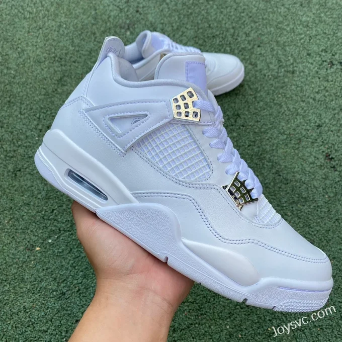 Air Jordan 4 Pure Money 408452-100 White Silver