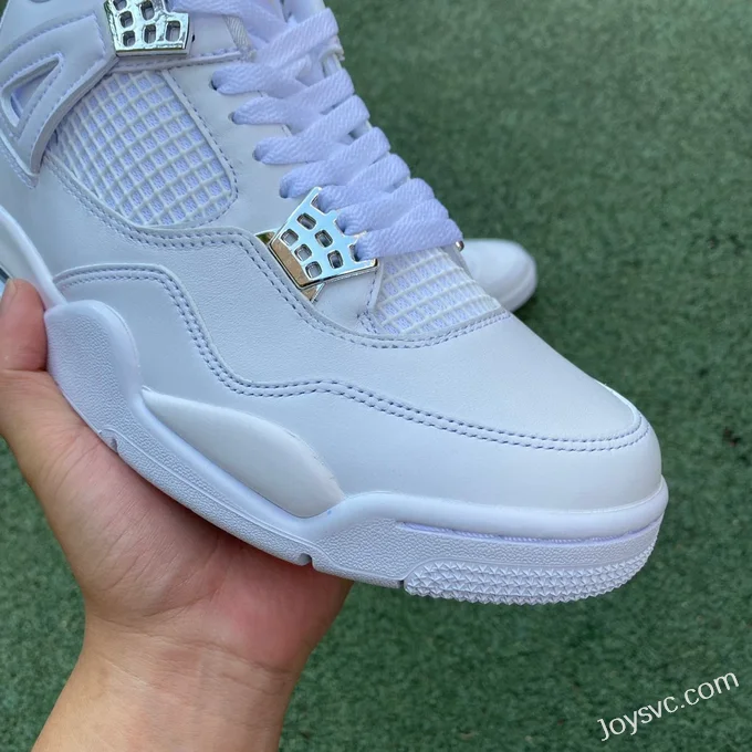 Air Jordan 4 Pure Money 408452-100 White Silver