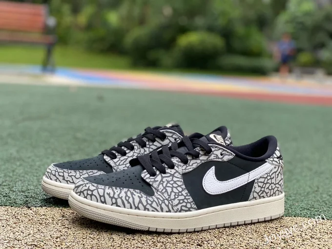 Air Jordan 1 Low CZ0790001 Black Grey Elephant Print Retro