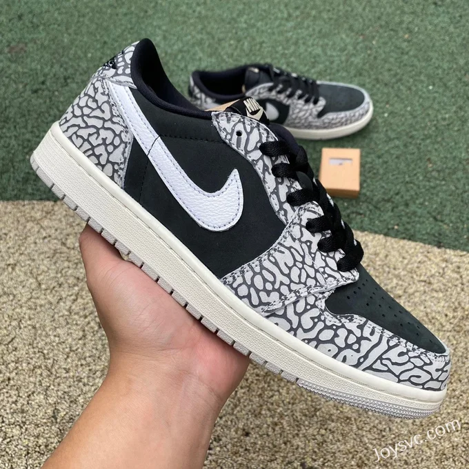 Air Jordan 1 Low CZ0790001 Black Grey Elephant Print Retro