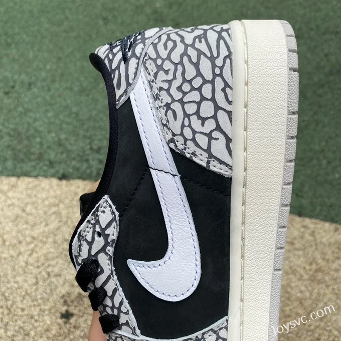 Air Jordan 1 Low CZ0790001 Black Grey Elephant Print Retro