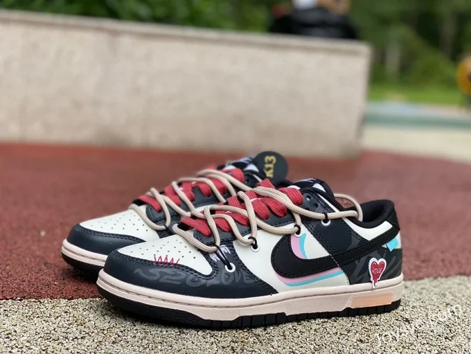 Nike SB Dunk Low Black White Red Triple Hook CW1590100