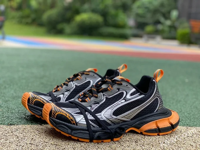 Balenciaga 3XL Black Silver Orange Pure Original Vintage Dad Shoes 2023