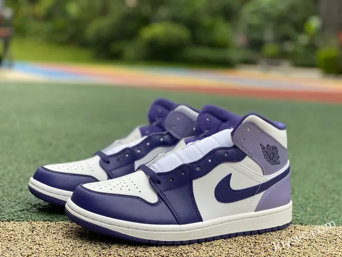 Air Jordan 1 Mid White Purple DQ8426-515