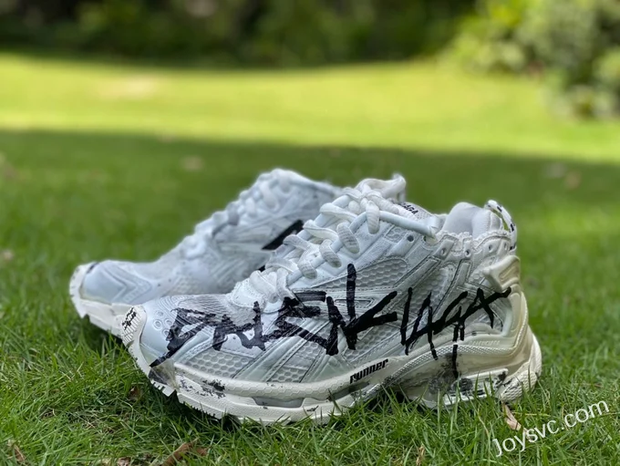 Balenciaga 7.0 White Black Hand-Painted Vintage Dad Shoes