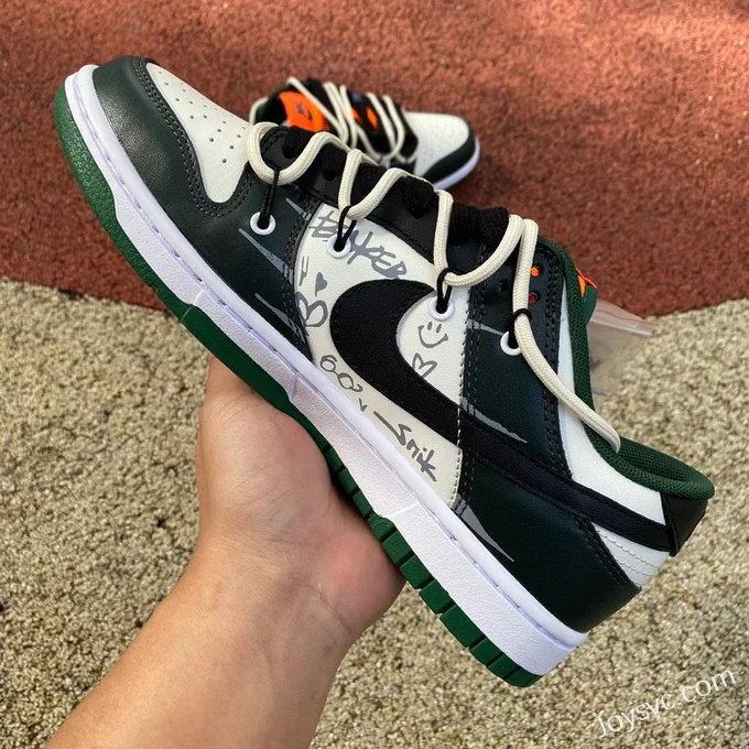 Nike Dunk Low Retro White Black Orange Green DD1391-300