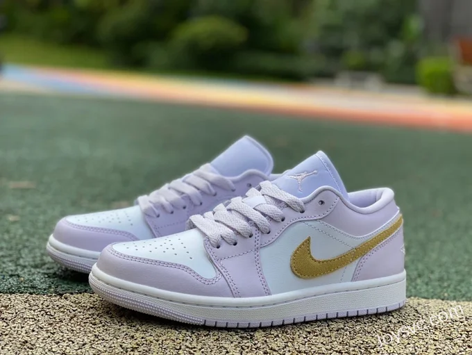 Air Jordan 1 Low DC0774-501 White Purple Retro