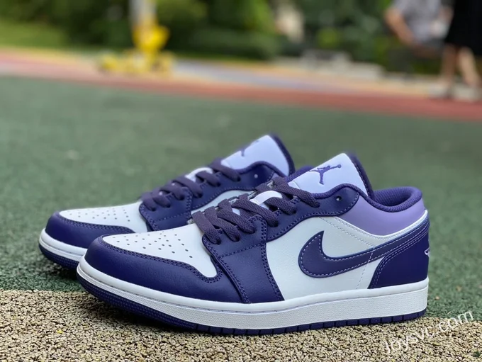 Air Jordan 1 Low 553558-515 White Purple Retro