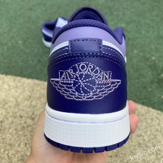 Air Jordan 1 Low 553558-515 White Purple Retro