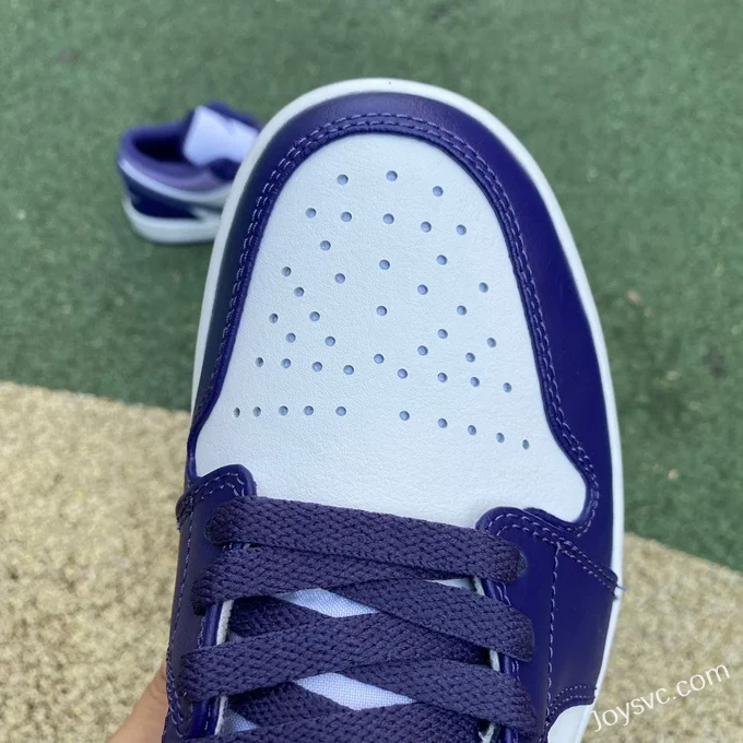 Air Jordan 1 Low 553558-515 White Purple Retro