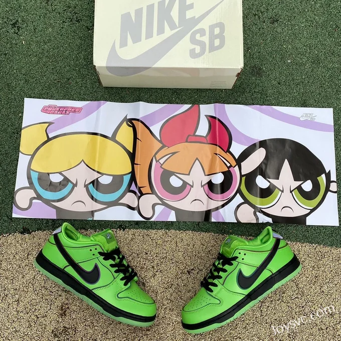 Powerpuff Girls x Nike SB Dunk Low Buttercup FZ8