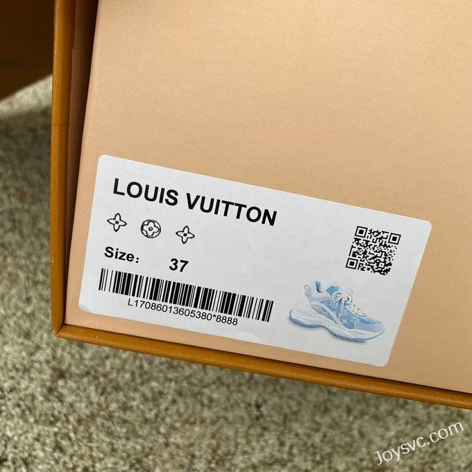 Louis Vuitton BUn 55 White Blue Print