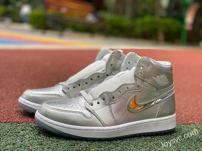 Air Jordan 1 Golf FD6815-001 Liquid Silver High-Top