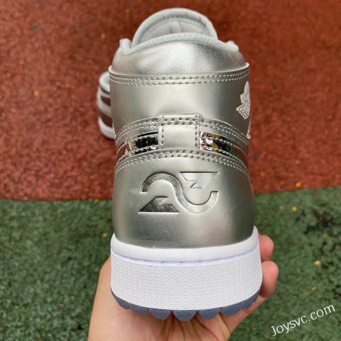 Air Jordan 1 Golf FD6815-001 Liquid Silver High-Top