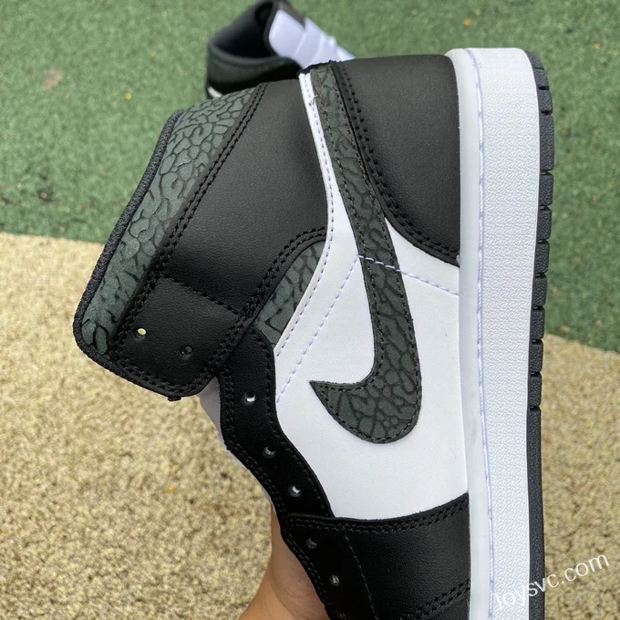 Air Jordan 1 Mid Black White Cracked FB9911-001