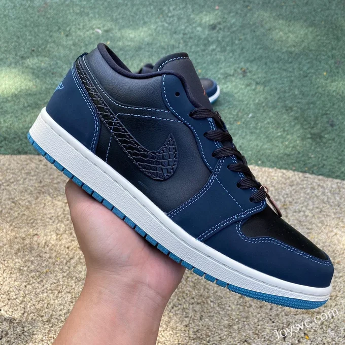 Air Jordan 1 Low FJ5478-010 Black White Blue SE Retro