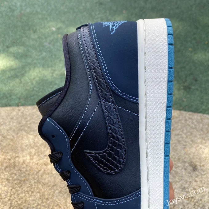 Air Jordan 1 Low FJ5478-010 Black White Blue SE Retro