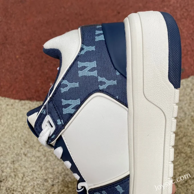 MLB Denim Blue White NY Print Casual Shoes 3ASXCDN3N