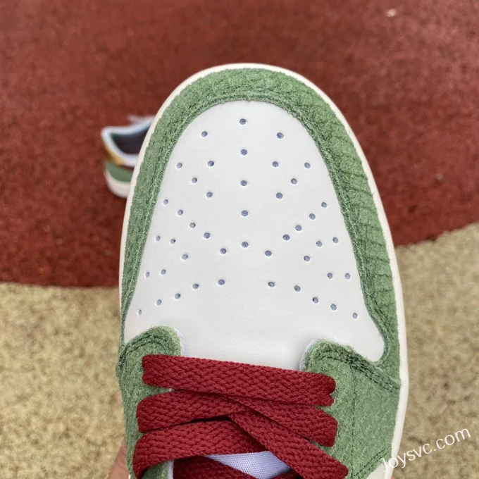 Air Jordan 1 Retro Low FN3727-100 White Green Red