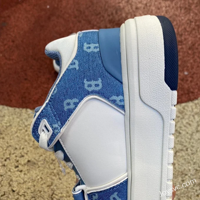 MLB White Blue NY Print Casual Shoes 3ASXCDN3N