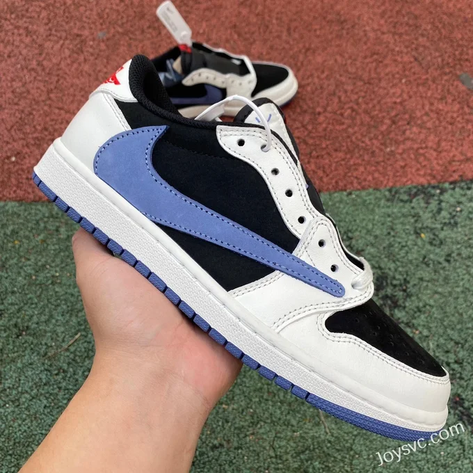 Travis Scott x Air Jordan 1 Low DM7866-040 White Black Blue Hook Reverse Swoosh