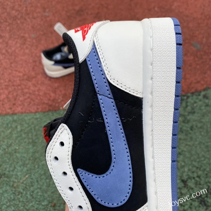 Travis Scott x Air Jordan 1 Low DM7866-040 White Black Blue Hook Reverse Swoosh