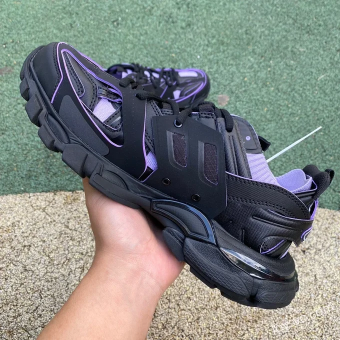 Balenciaga Triple S Black Purple Sneakers