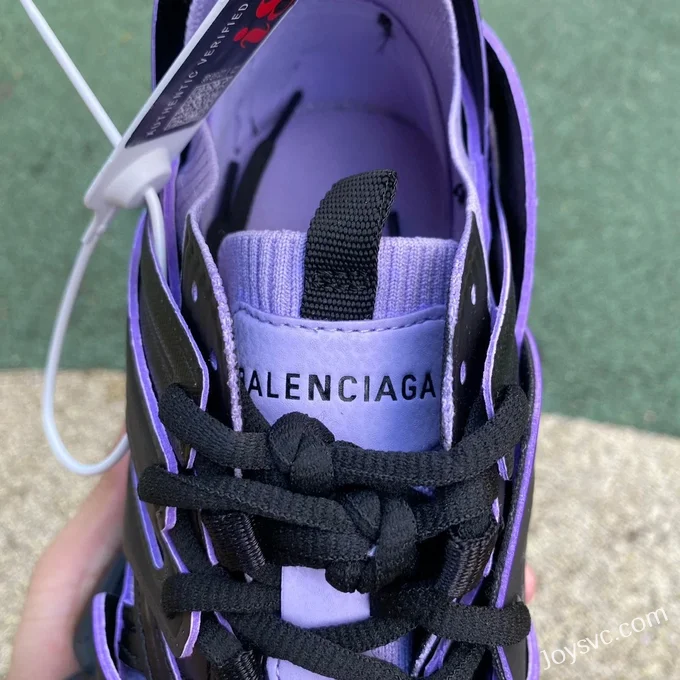 Balenciaga Triple S Black Purple Sneakers