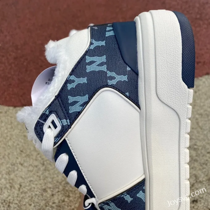 MLB White Blue Fleece NY Print Casual Shoes 3ASXCDN3N C006