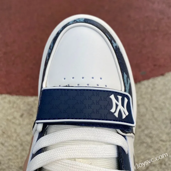 MLB White Blue Fleece NY Print Casual Shoes 3ASXCDN3N C006