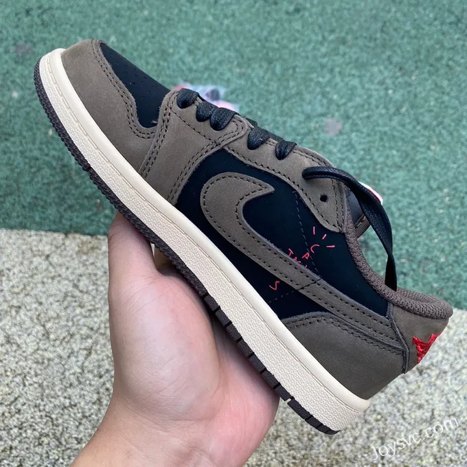 Travis Scott x Air Jordan 1 Low CQ4277-001 Brown Kids Version