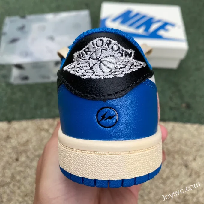 Travis Scott x Air Jordan 1 Low DM7866-140 Fragment Blue White Kids Version