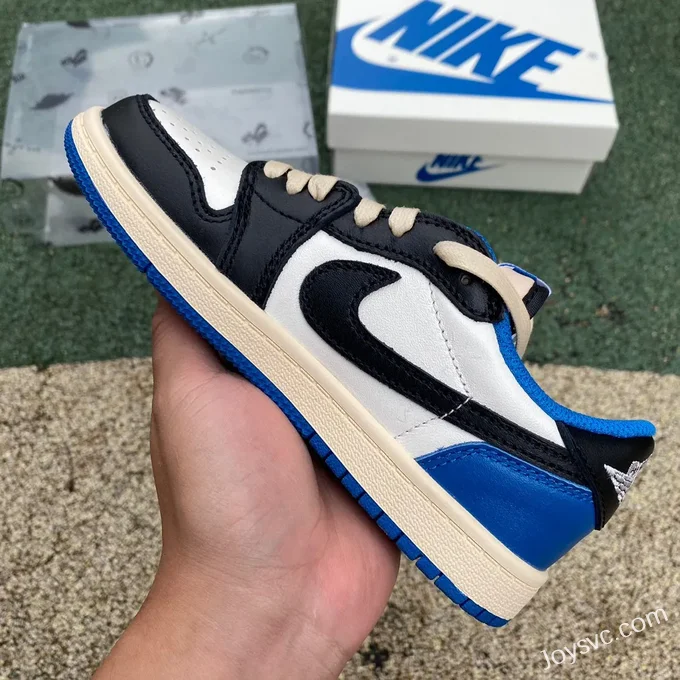 Travis Scott x Air Jordan 1 Low DM7866-140 Fragment Blue White Kids Version