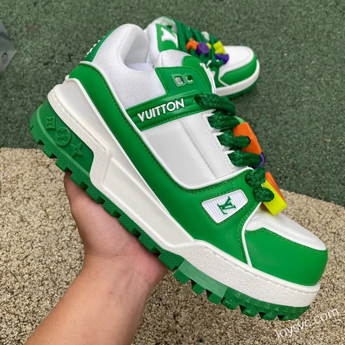 Louis Vuitton Trainer Maxi White Green Pure Version