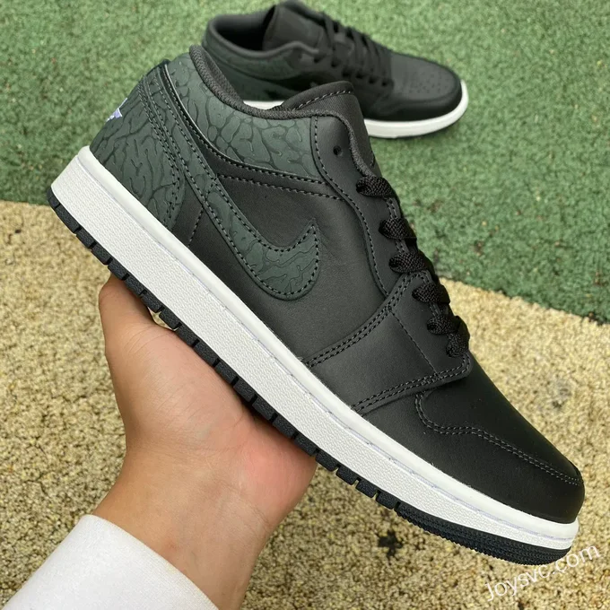 Air Jordan 1 Low FB9907-001 Black Elephant Print Retro