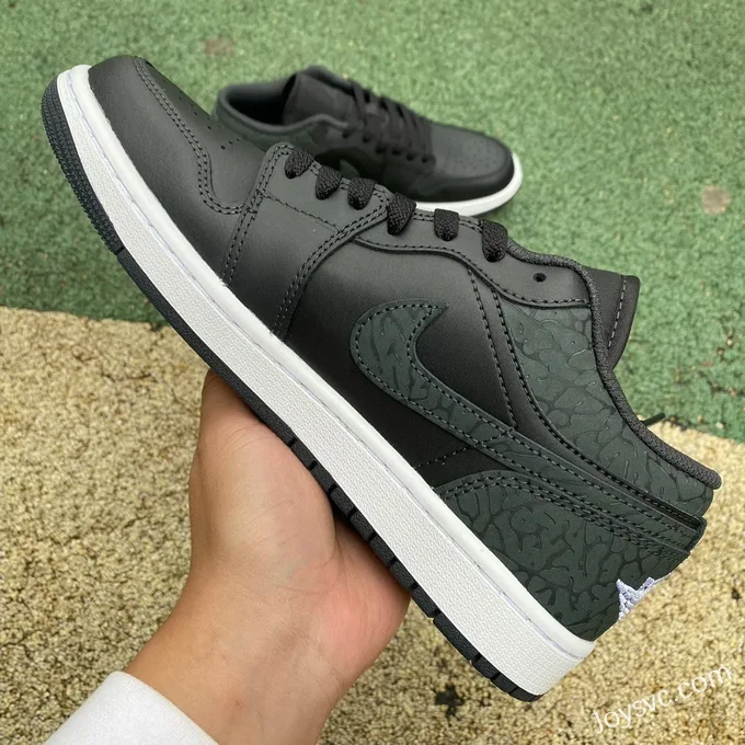 Air Jordan 1 Low FB9907-001 Black Elephant Print Retro