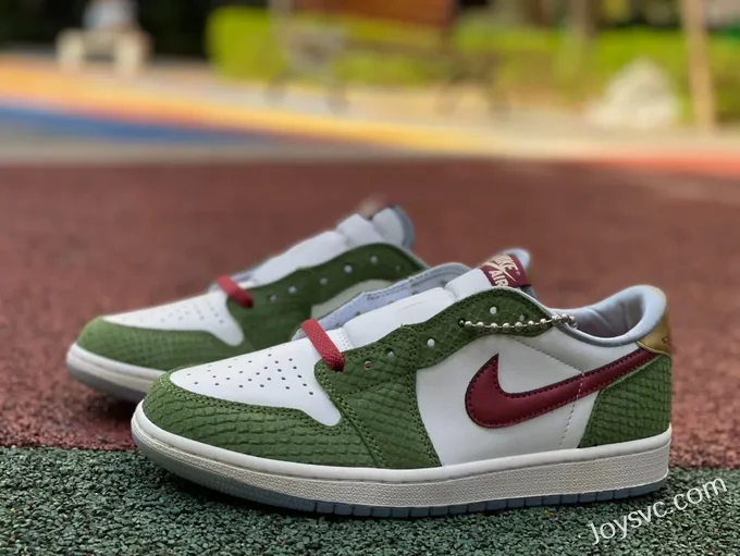 NIKE AIR JORDAN 1 LOW FN3727-100 White Green Red