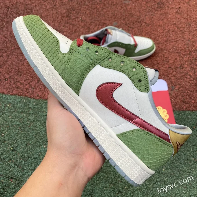 NIKE AIR JORDAN 1 LOW FN3727-100 White Green Red