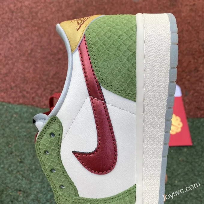 NIKE AIR JORDAN 1 LOW FN3727-100 White Green Red