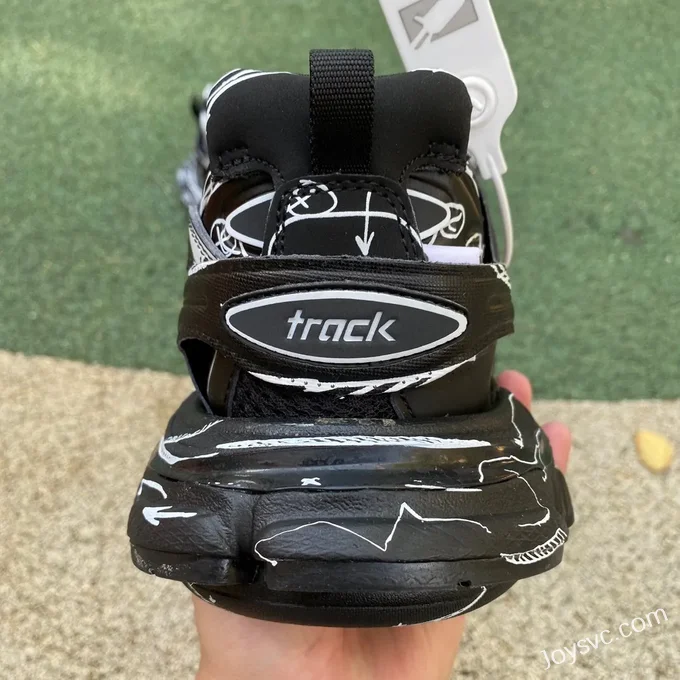 Balenciaga Triple S Black Graffiti Sneakers