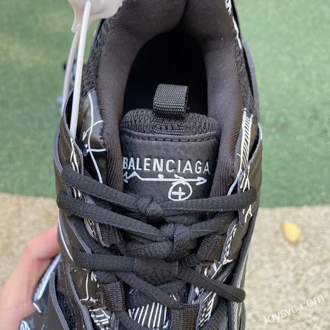 Balenciaga Triple S Black Graffiti Sneakers