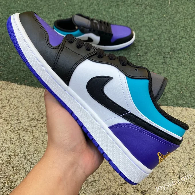 Air Jordan 1 Low 553558-154 White Black Purple Retro