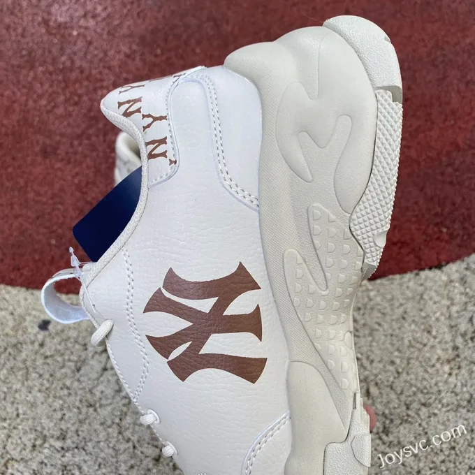 MLB White Brown Dad Shoes Big Ball Chunky