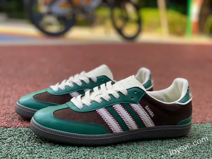 Adidas Samba Green Brown Retro Sneakers