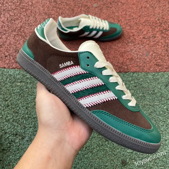 Adidas Samba Green Brown Retro Sneakers