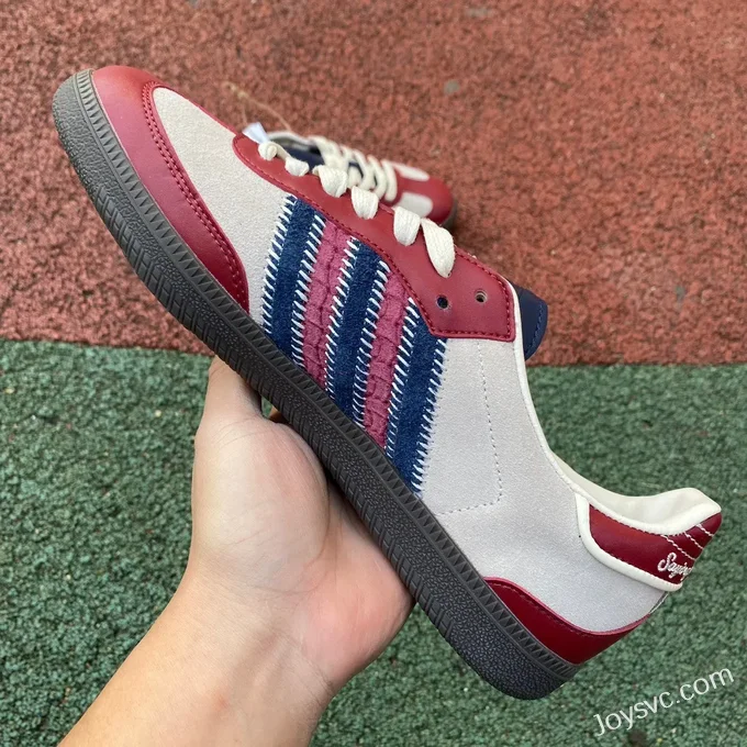 Adidas Samba Red Grey Blue Retro Sneakers