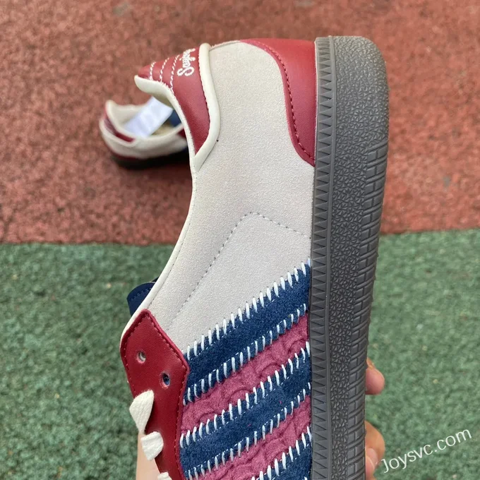 Adidas Samba Red Grey Blue Retro Sneakers